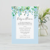 Invitation Bébé en fleurs Bébé saupoudrer (Debout devant)