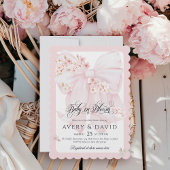 Invitation Bébé en fleurs Bow fleuri Baby shower fille de pri