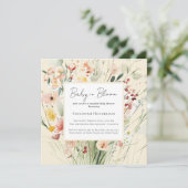 Invitation Bébé en fleurs Couples Baby shower Fleur sauvage (Debout devant)