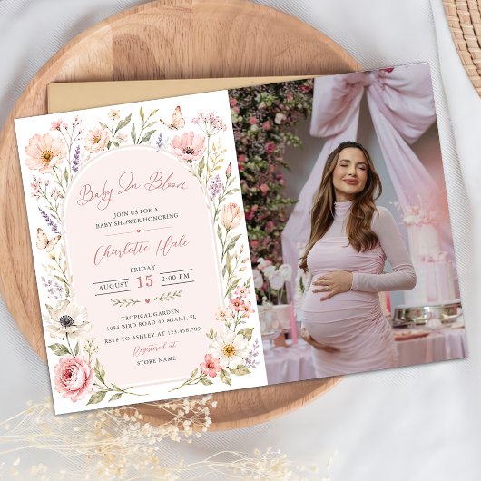 Invitation Bébé en fleurs Fleur bébé Shower Photo