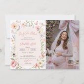 Invitation Bébé en fleurs Fleur bébé Shower Photo (Devant)