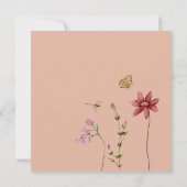 Invitation Bébé en fleurs Fleur sauvage Dusty rose (Dos)
