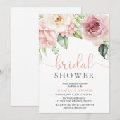 Invitation Bébé en Fleurs florales en fleurs Fête des mariées (Devant / Derrière)