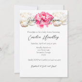 Invitation Bébé en fleurs - Pivoine classique (Devant)