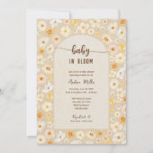 Invitation Bébé en fleurs pressées (Devant)