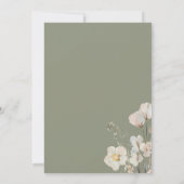 Invitation Bébé en fleurs Sage Baby shower Fleur sauvage vert (Dos)