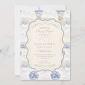 Invitation Bébé en Montgolfière Fleur de Myrtille Shower de N (Devant)
