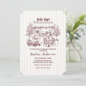 Invitation bébé en route Fête de bébé sur le thème du café à (Debout devant)