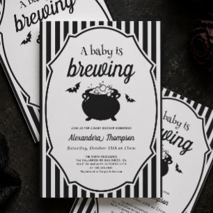 Invitation Bébé en route pour Halloween Baby Shower