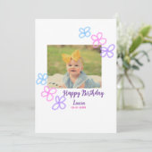 Invitation Bébé enfants 1er anniversaire ajouter le nom date (Debout devant)