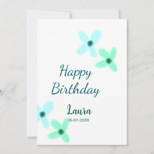Invitation Bébé enfants 1er anniversaire ajouter nom bleu ver