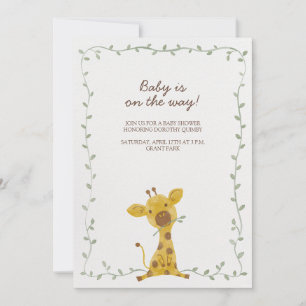 Invitation "Bébé est en route !" Avec des illustrations de gi