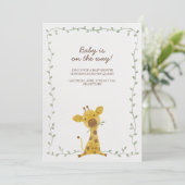 Invitation "Bébé est en route !" Avec des illustrations de gi (Debout devant)