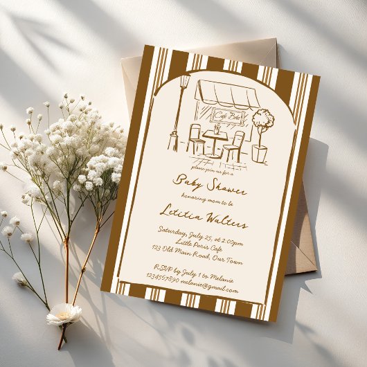 Invitation Bébé est en train de brasser café bebe shower bébé