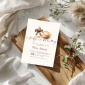Invitation Bébé est en train de brasser du café Fête de bébé