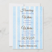 Invitation Bébé et ours en peluche garçons Baby shower Invita (Dos)