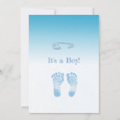 Invitation Bébé et ours en peluche garçons Baby shower Invita (Dos)