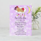 Invitation Bébé ethnique sur un nuage et Fête de bébé de Fill (Debout devant)