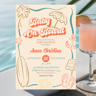 Invitation Bébé Excentrique à Bord Baby Shower