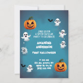 Invitation Bébé fantôme d'Halloween drôle mettant son visage  (Dos)