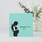 Invitation Bébé Fête de la douche Glam (Debout devant)