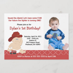 Invitation BÉBÉ FIGHTER *PHOTO* Anniversaire 5x7