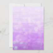 Invitation Bébé fille avec ours en peluche Baby shower pourpr (Dos)