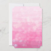 Invitation Bébé fille avec ours en peluche Baby shower rose F (Dos)