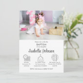 Invitation Bébé fille Bautizo Invitacion mignon Baptême moder (Debout devant)