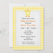 Invitation Bébé Fille Douche avec canard (Devant)