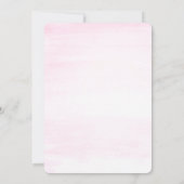 Invitation Bébé Fille Douche avec lapin (Dos)