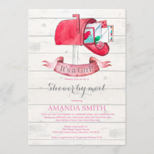 Invitation Bébé Fille Douche longue distance par courriel Inv