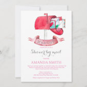 Invitation Bébé Fille Douche longue distance par courriel Inv (Devant)