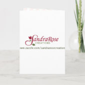 Invitation Bébé fille douche, points roses et parapluie (Dos)