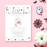 Invitation Bébé fille halloween tomber baby shower fantôme mi<br><div class="desc">Pour une personnalisation plus avancée de ce design,  il suffit de cliquer sur le bouton "Customiser" ci-dessus !</div>