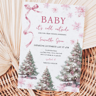 Invitation Bébé Fille Il Fait Froid Dehors Bébé Shower de Noë