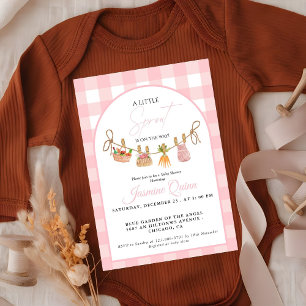 Invitation Bébé fille localement cultivé shower de petite pou