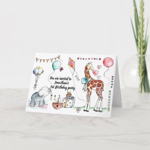 Invitation Bébé Fille ou garçons 1er anniversaire fêtes Invit