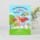 Invitation Bébé fille passe avec maman fête de deuxième anniv (Debout devant)