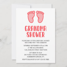 Bébé Fille pieds première fois Grand-mère Baby sho