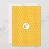 Invitation Bébé fille premier anniversaire petite fête d'abei (Dos)