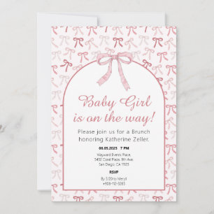 Invitation Bébé fille rose Baby shower de la boîte