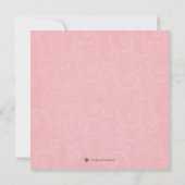 Invitation Bébé Fille Rose Rose Assez Douche (Dos)