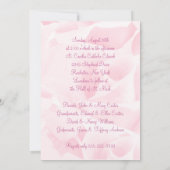 Invitation Bébé Fille Rose Rose Baptême Photo (Dos)