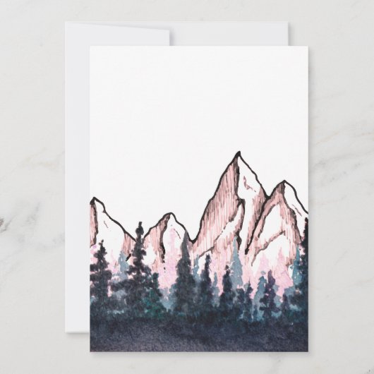 Invitation Bébé fille Rustique aventure bébé douche (Dos)