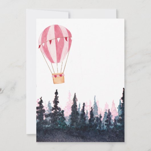 Invitation Bébé fille Rustique aventure bébé douche (Dos)