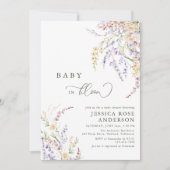 Invitation Bébé fleur sauvage dans le Baby shower en fleurs (Devant)