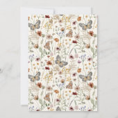 Invitation Bébé fleur sauvage en Fleur Baby shower Beige (Dos)