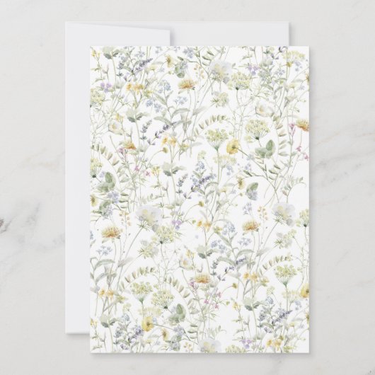 Invitation Bébé fleur sauvage en Fleur Baby shower Boho Garde (Dos)