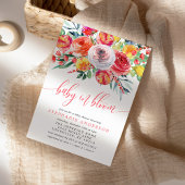 Invitation Bébé fleur sauvage En Fleur Baby shower Floral